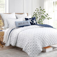 Jenny Mclean Swiss Dots Blue 3 Piece Coverlet Set Super King