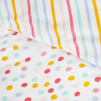 Minikins Multi Colour Spot Reversible Quilt Cover Set Double