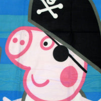 Peppa Pig George the Pirate Printed Polar Fleece Throw Rug 130 x 160 cm