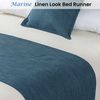 Jason Linen Look Marine Bed Runner Double/Queen