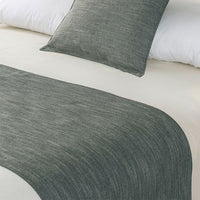 Jason Linen Look Pewter Bed Runner Double/Queen