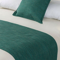 Jason Linen Look Teal Bed Runner King