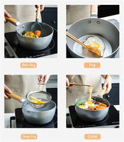 Justcook 20cm Japanese-style Stainless Steel  Xueping Pot White Handle