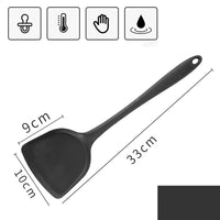 Justcook JSHS-GJC01-2 Silicon Wok Turner Utensil Spatula - Black