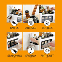 Multifunction Kitchen Utensils Condiment Storage Rack Seasoning Storage Box