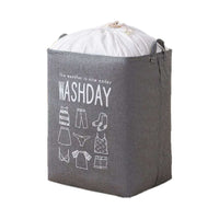 Ex-Large Capacity Collapsible Laundry Basket Foldable Washing Bin Hamper Linen (Grey)