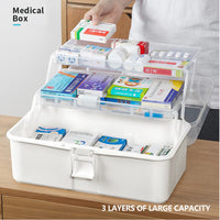 3 Layers Large Portable First Aid Kit Emergency Medical Storage Medicine Organizer