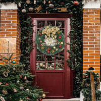 Christmas Wreath Door Garland Decoration Front Door Hanging Flowers Tree Decor(J1-2)