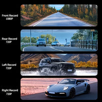 4-Channel 360° Panoramic 1080P HD Dash Cam Comes With 32GB TF Card
