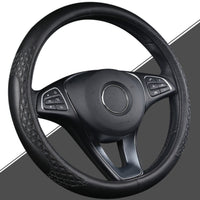 Universal Luxury Steering Wheel Cover 37-38cm All-Season  Non-Slip Fits Most Cars (Beige)