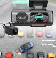 4K Dash Cam UHD 2160P WiFi Front Dashcam Night Vision Car Camera with 64GB Card
