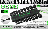 Swanlake 20Pcs Garden Tools Power Nut Driver Set Impact Drill SAE and Metric(will be no tracking)