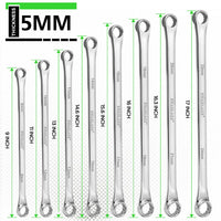 8PC Aviation Spanner Set Extra Long Wrench Double Ring CRV With Bag 8-24mm