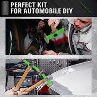 SWANLAKE 9-Piecce Auto Body Hammer and Dolly Set, Heavy Duty Car Body Dent Repair Tool Kit with Carrying Case