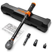 4Pc 3/8" Drive Click Torque Wrench Ratchet Socket  Adaptor Extension WorkShop