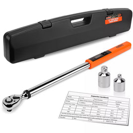 3Pc 1/2" Digital Torque Wrench Set Adjustable 17-340N.m / 25-250ft.lb Motorcycle