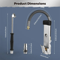 HORUSDY 3in1 255PSI Tyre Inflator Car Motorcycle Air Tire Pressure Gauge Hose Pump Au