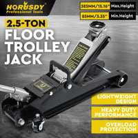 Hydraulic Floor Jack 2.5T Trolley Low Profile Car Track Quick Lifting 85-385mm