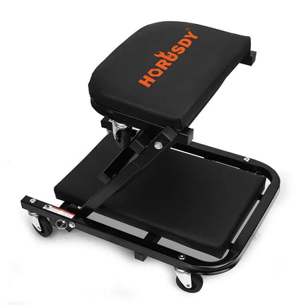 HORUSDY 2-in-1 Rolling Creeper Seat and Lying Board with 360° Swivel Casters for Garage Car Repair Workshop