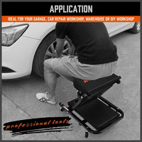 HORUSDY 2-in-1 Rolling Creeper Seat and Lying Board with 360° Swivel Casters for Garage Car Repair Workshop