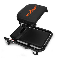 40inch 2 in 1 Folding Creeper Mechanic Z Seat Garage Workshop Rolling Work Stool