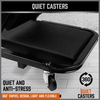 40inch 2 in 1 Folding Creeper Mechanic Z Seat Garage Workshop Rolling Work Stool