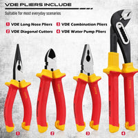 SEDY 14-Piece Insulated Screwdriver & PliersSet: VDE Insulated Set 1000V InsulatedElectrician Tool Set with Magnetic Phillips