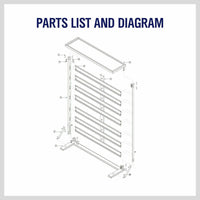 50-Piece Bin Wall Mounted Parts and Tool Storage Rack Organizer Rack for Workshop Tools