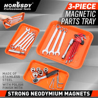 HORUSDY 3Pcs Magnetic Parts Tray Set Small Parts Tool Organization Non Slip