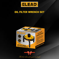 ELEAD 3" to 5-1/2" Oil Filter Wrench Set Oil Filter Removal Tool Automotive Use