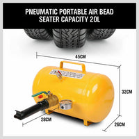 5 Gallon / 20L Bead Blaster Tyre Air Tank Tire Inflator Seater 4WD Car Shop Tool