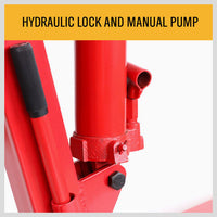 2-Ton Hydraulic Engine Crane Foldable Hoist Stand for Mobile Garage Lifting- Workshop Essential