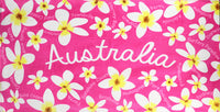 100% Cotton Australian Souvenir Aussie Kangaroos Flag Soft Beach Bath Towel Gift, Aussie Blossom