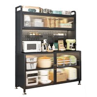5 Tier Bar Storage Cabinet Cupboard Kitchen Storage Cabinet Metal Frame