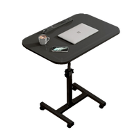 Movable lifting computer table bedside portable table (BLACK)