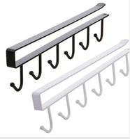 Under Cabinet Hanger 6 Hooks White