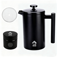 1000ml French Press Coffee Maker Coffee Container & Extra Filter Set