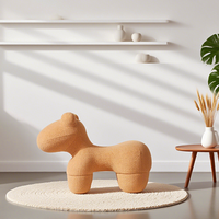 Lamb Stool Chair Brown