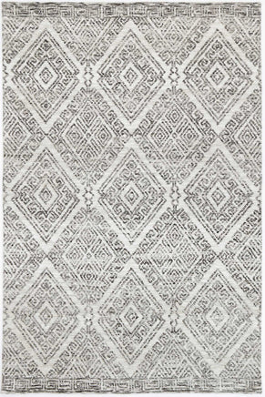 Amritsar Glenfalls Grey Tribal Rug 160X230