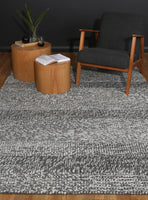 Harlow Grace Charcoal Wool Blend Rug 160x230