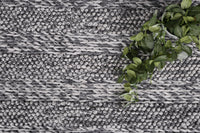 Harlow Ringlets Charcoal Wool Blend Rug 200x290