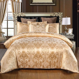 Dreamfields - Golden Royal Quilt Cover Set - (3pcs, Super King Size)