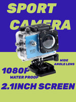 Action Camera 4K HD 16MP WiFi Waterproof 30M Sports Camera With 140° Wide Angle BLUE COLOUR