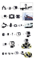 Action Camera 4K HD 16MP WiFi Waterproof 30M Sports Camera With 140° Wide Angle YELLOW COLOUR