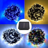 Solar Fairy String Lights 200 LED Outdoor Garden Christmas Party Décor Warm white/Yellow