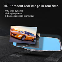 4.3 Hd 1080P Rearview Mirror Vehicle Dvr With Screen Display