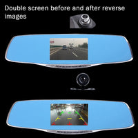 4.3 Hd 1080P Rearview Mirror Vehicle Dvr With Screen Display