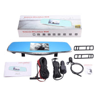 4.3 Hd 1080P Rearview Mirror Vehicle Dvr With Screen Display