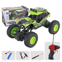 Charging Remote Control Car Toy For Kids - Small Green Off-Road Vehicle