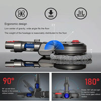 Electric Vacuum Cleaner with Integrated Mopping Head and Water Tank - Includes 6 Rag Pieces - For Dyson V7 V8 V10 V11